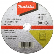 Makita D-18792 Абразивный отрезной диск для нержавеющей стали плоский WA36R 230х2х22,23